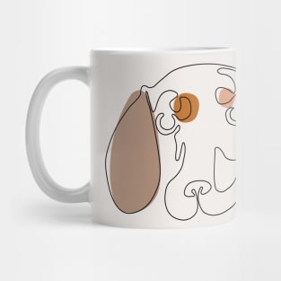 Modern One line Abstract Dachshund Mug